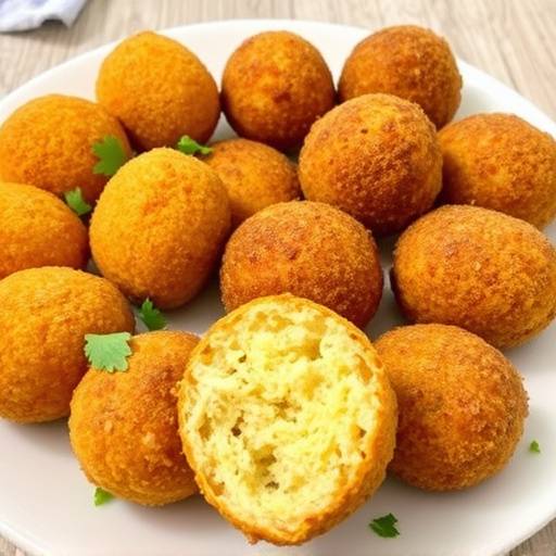 Fuente de croquetas caseras variadas, listas para comer
