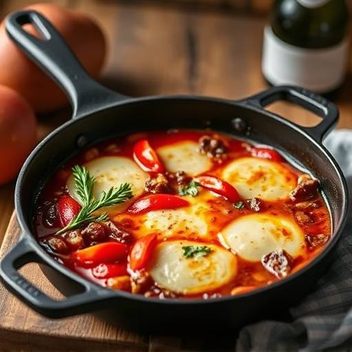 Imagen de un pisto manchego preparado en una sart칠n